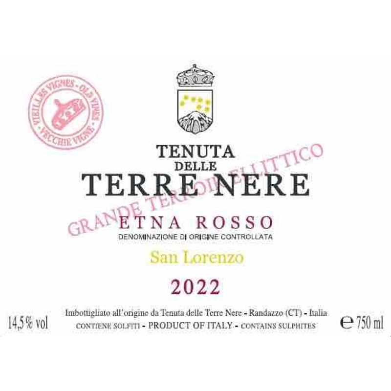 2022 Tenuta delle Terre Nere, Etna Rosso, San Lorenzo 6x75cl