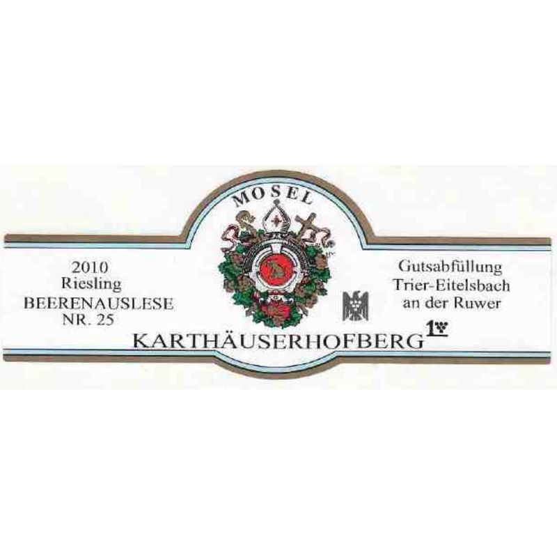 2010 Karthauserhof, Eitelsbacher Karthauserhofberg Riesling Beerenauslese Nr25, Mosel 6x75cl