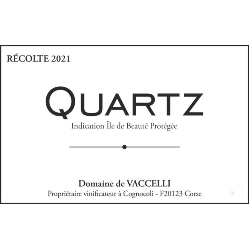 2021 Domaine de Vaccelli, Quartz Rouge, Ile de Beaute 6x75cl