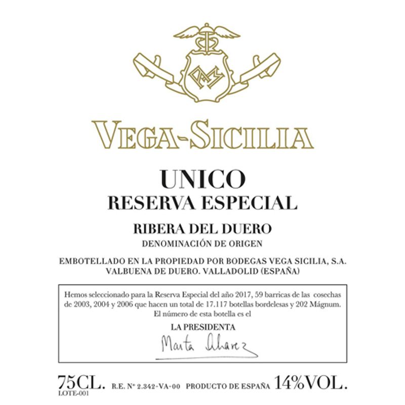2017 Vega Sicilia, Unico Reserva Especial, Ribera del Duero 3x75cl