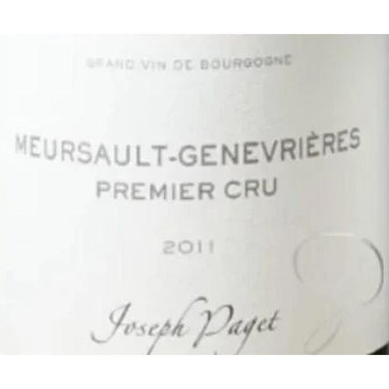 2011 Joseph Paget, Meursault Premier Cru, Genevrieres 6x75cl