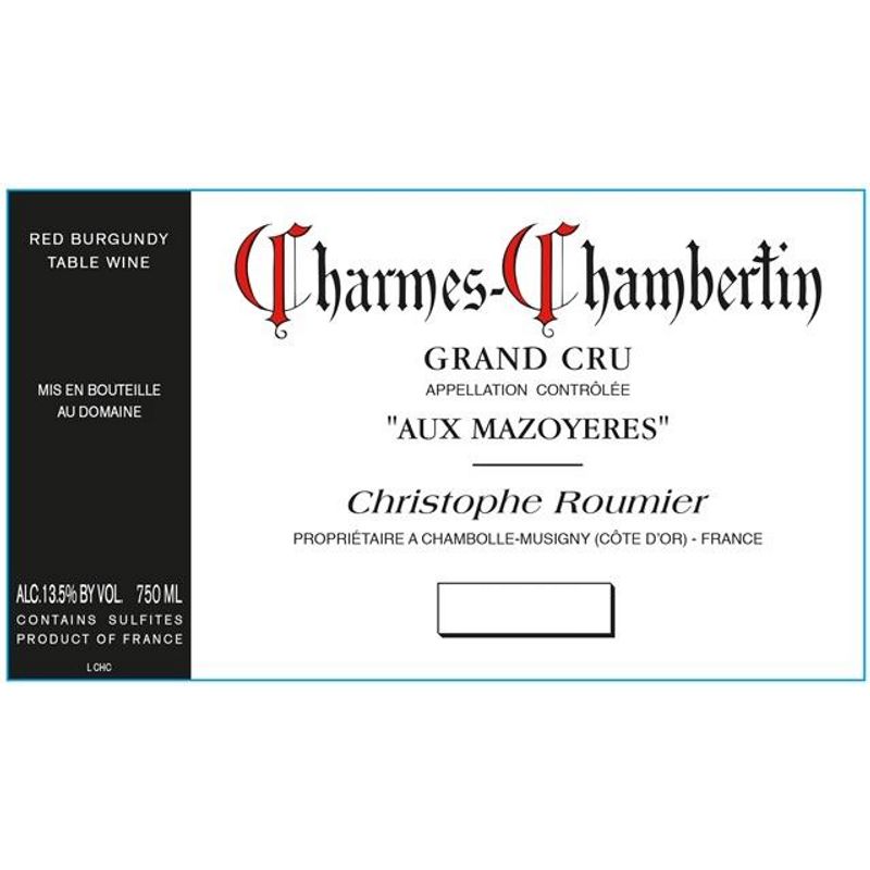 2018 Christophe Roumier, Charmes-Chambertin Grand Cru, Les Mazoyeres 6x75cl