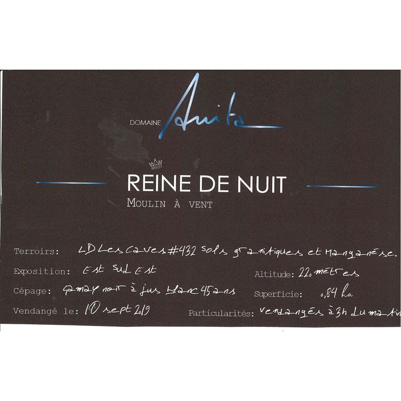 2023 Domaine Anita, Moulin-a-Vent, Reine de Nuit 6x75cl