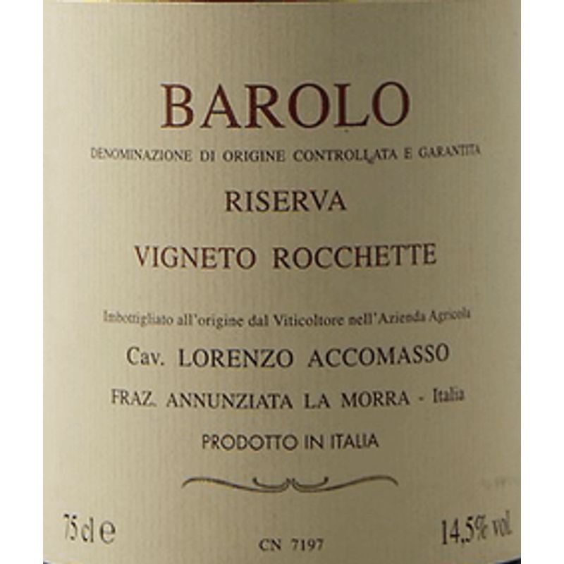 2013 Lorenzo Accomasso, Barolo, Rocche dell'Annunziata Vigna Rocchette Riserva 12x75cl