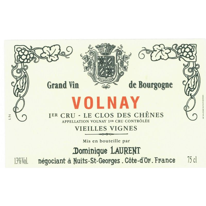 2004 Dominique Laurent, Volnay Premier Cru, Clos des Chenes 6x75cl