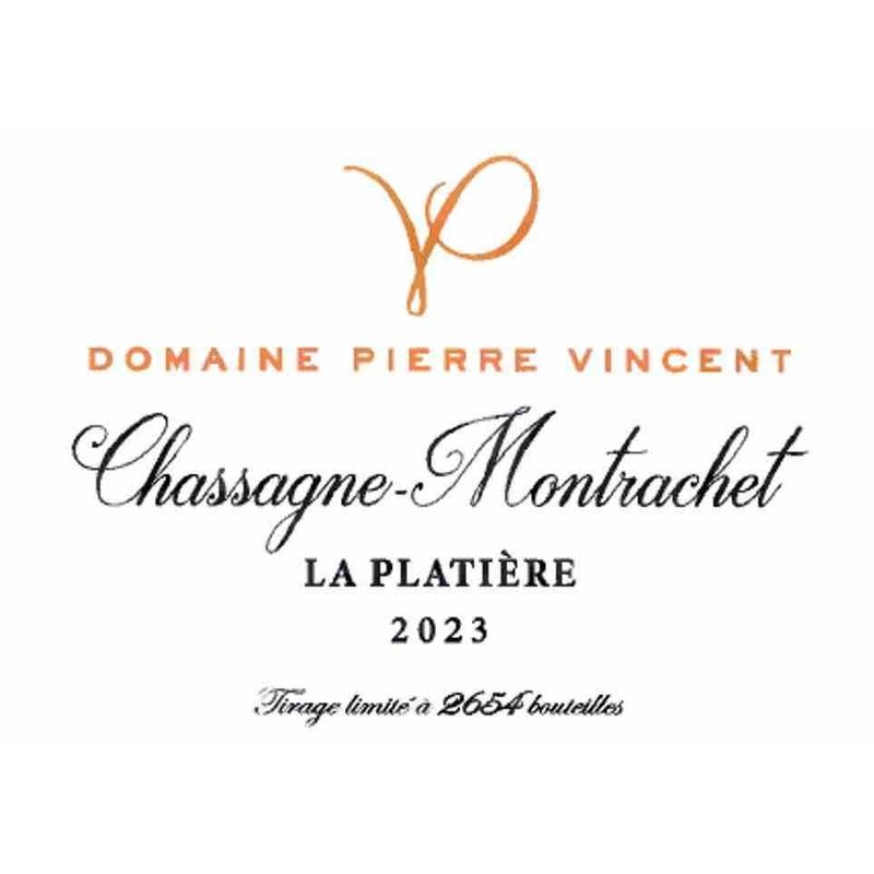 2023 Domaine Pierre Vincent, Chassagne-Montrachet, La Platiere 6x75cl