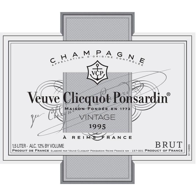 1995 Veuve Clicquot Ponsardin, Vintage Reserve 3x150cl
