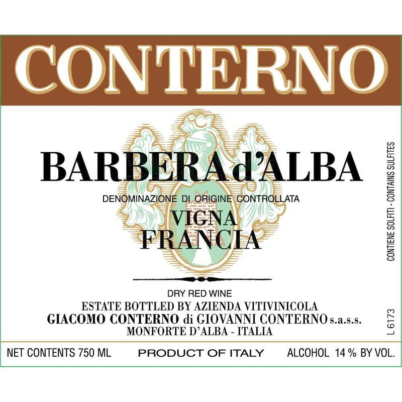 2023 Giacomo Conterno, Barbera d'Alba, Francia 6x75cl