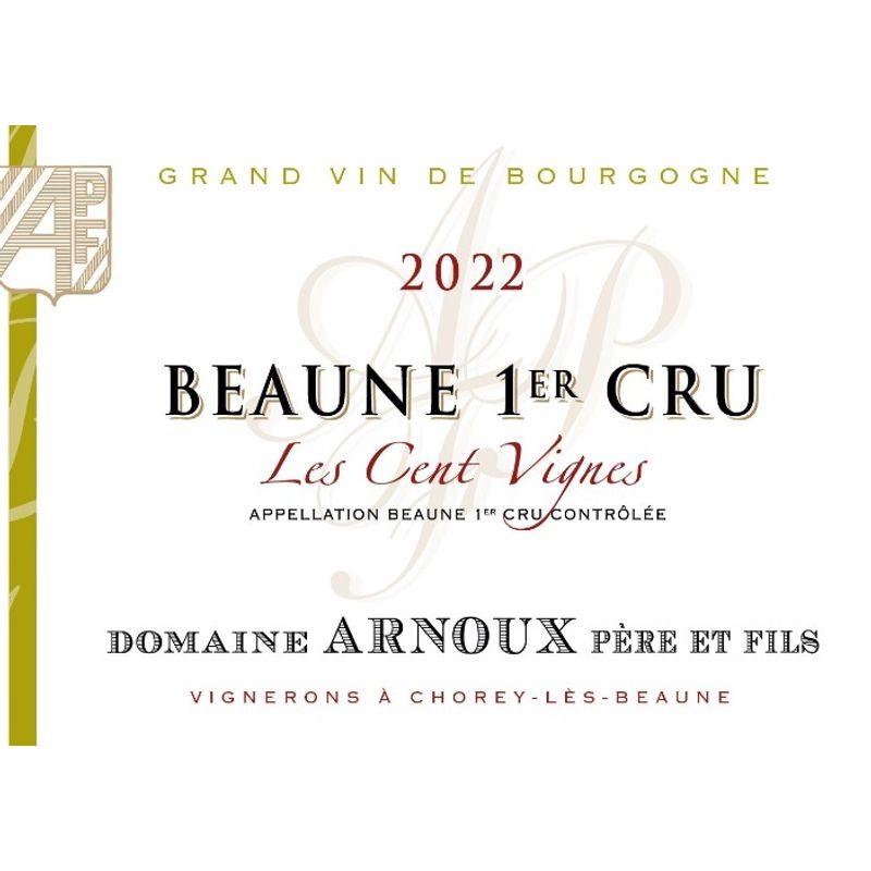 2022 Domaine Arnoux Pere et Fils, Beaune Premier Cru, Les Cents Vignes 6x75cl