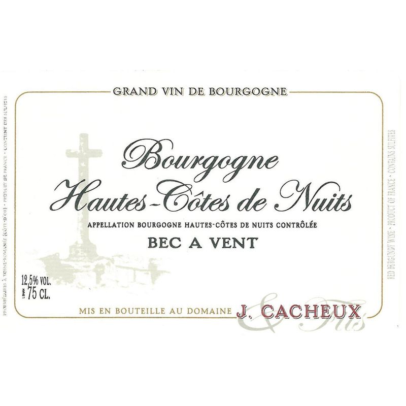2018 Jacques Cacheux, Bourgogne, Hautes Cotes de Nuits Bec Vent 6x75cl