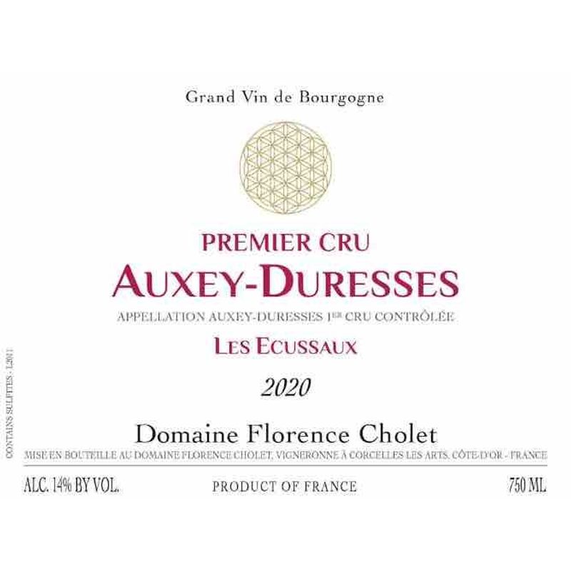 2020 Domaine Florence Cholet, Auxey-Duresses Premier Cru, Les Ecussaux 6x75cl