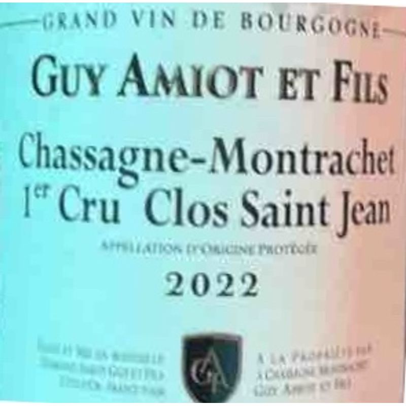 2022 Guy Amiot et Fils, Chassagne-Montrachet Premier Cru, Clos Saint-Jean Blanc 12x75cl