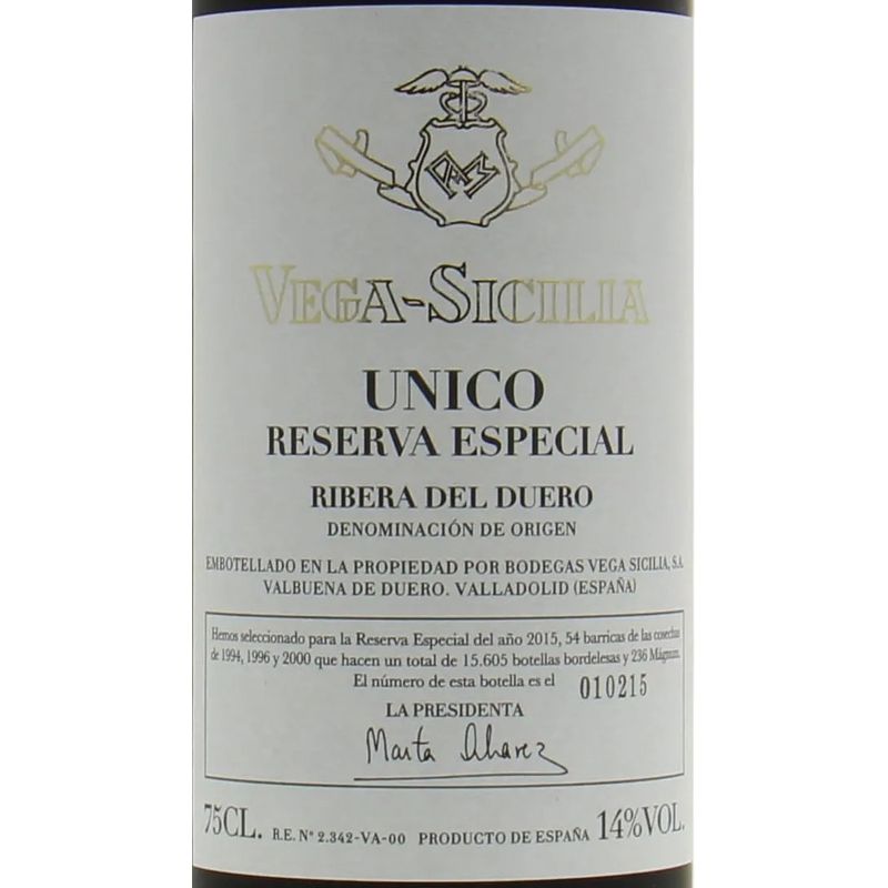2015 Vega Sicilia, Unico Reserva Especial, Ribera del Duero 3x75cl