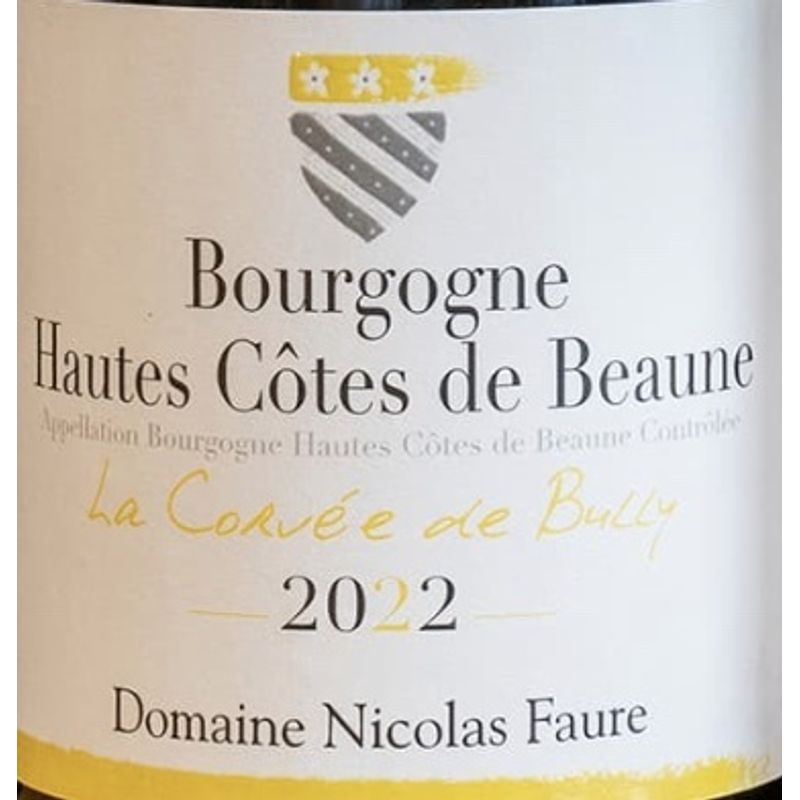 2022 Domaine Nicolas Faure, Bourgogne, Hautes Cotes de Beaune La Corvee de Bully Chardonnay 12x75cl