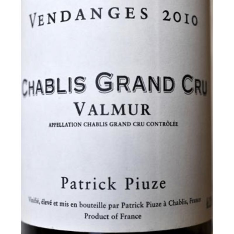 2010 Patrick Piuze, Chablis Grand Cru, Valmur 6x75cl