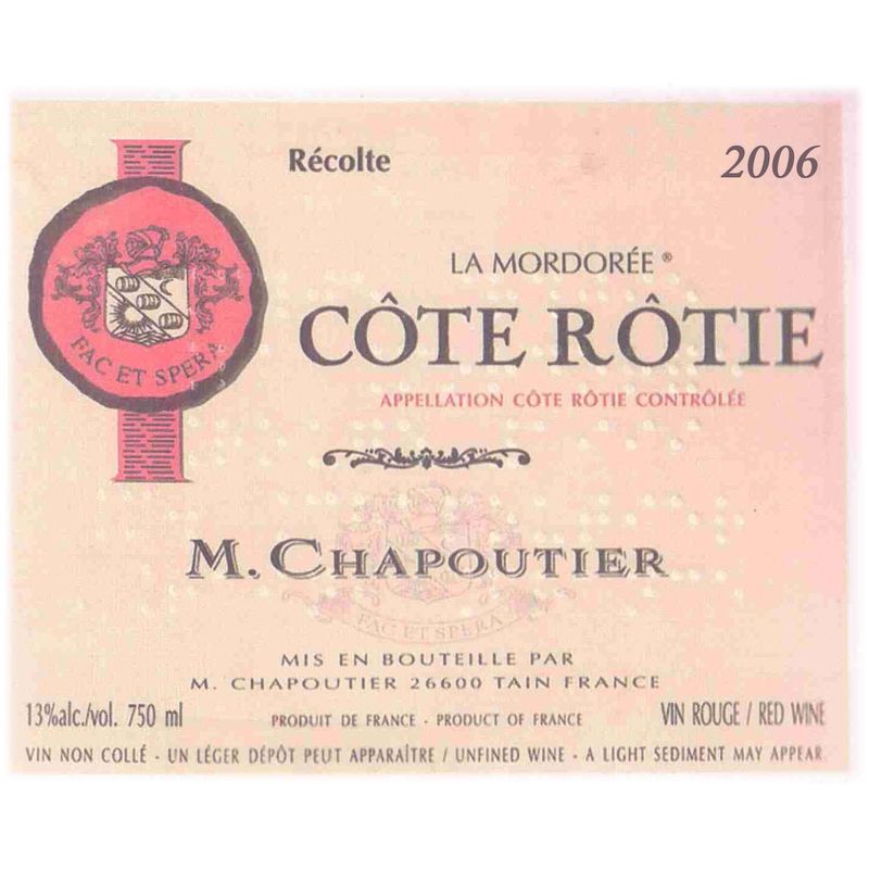 2006 M. Chapoutier, Cote Rotie, La Mordoree 6x75cl