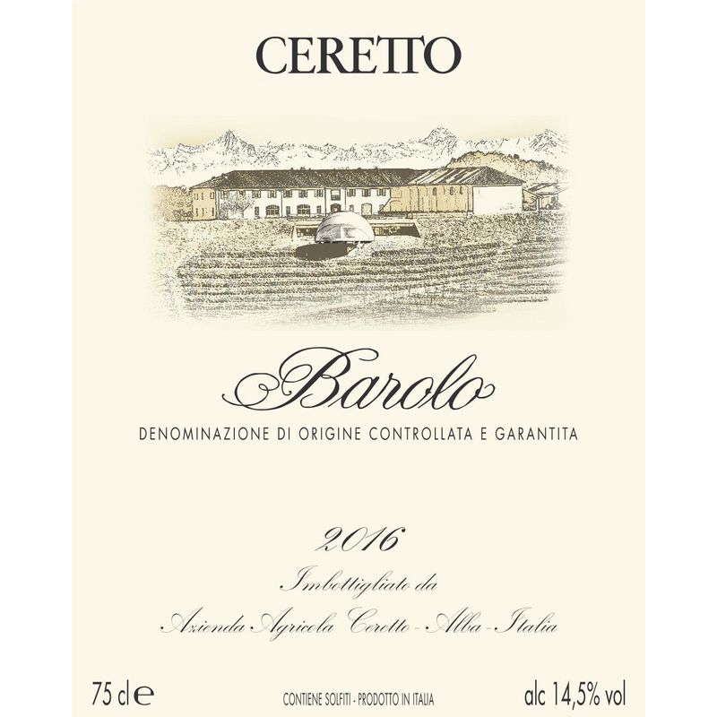 2016 Ceretto, Barolo 6x75cl