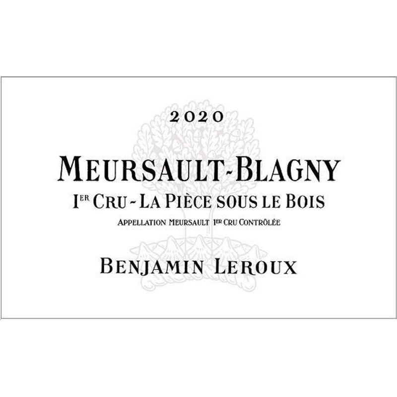 2020 Benjamin Leroux, Meursault Premier Cru, Blagny La Piece sous le Bois 1x75cl