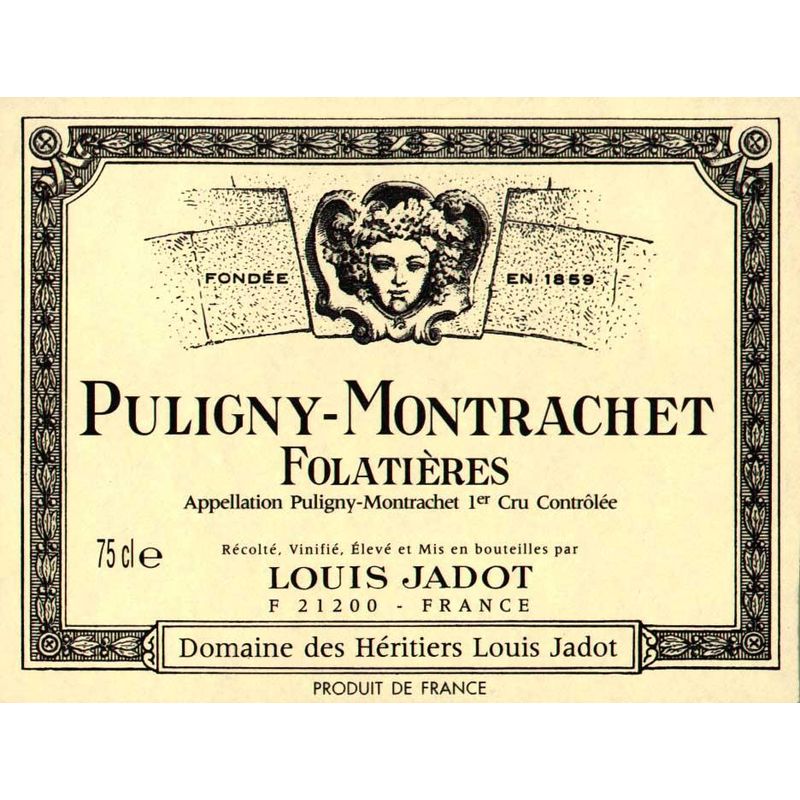 2019 Domaine des Heritiers Louis Jadot, Puligny-Montrachet Premier Cru, Les Folatieres 6x75cl