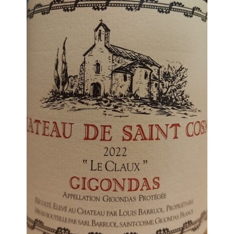 2022 Chateau de Saint Cosme, Gigondas, Le Claux 6x75cl