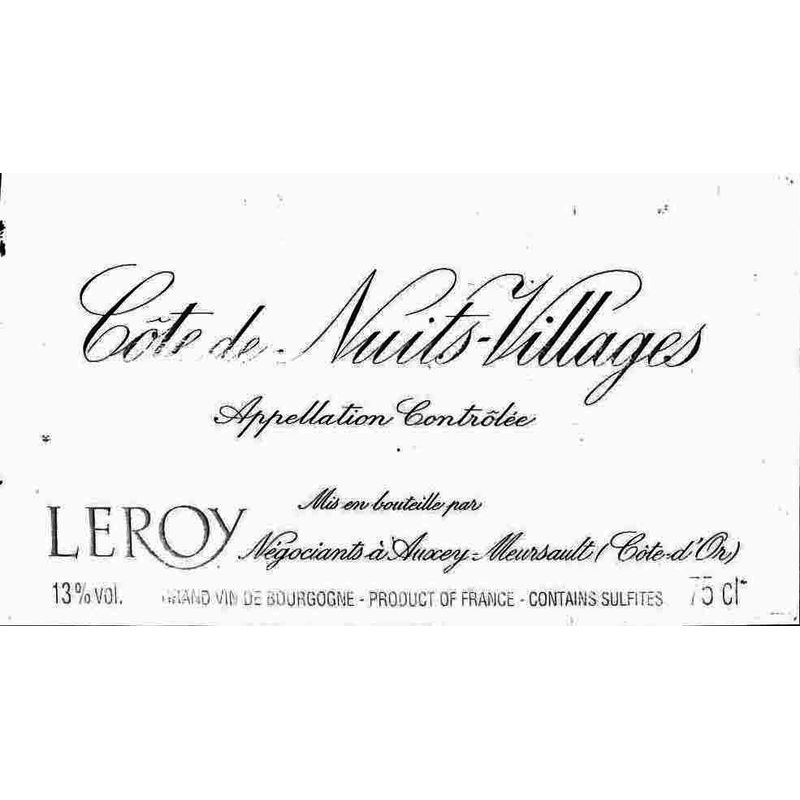 2013 Maison Leroy, Cote de Nuits-Villages 12x75cl