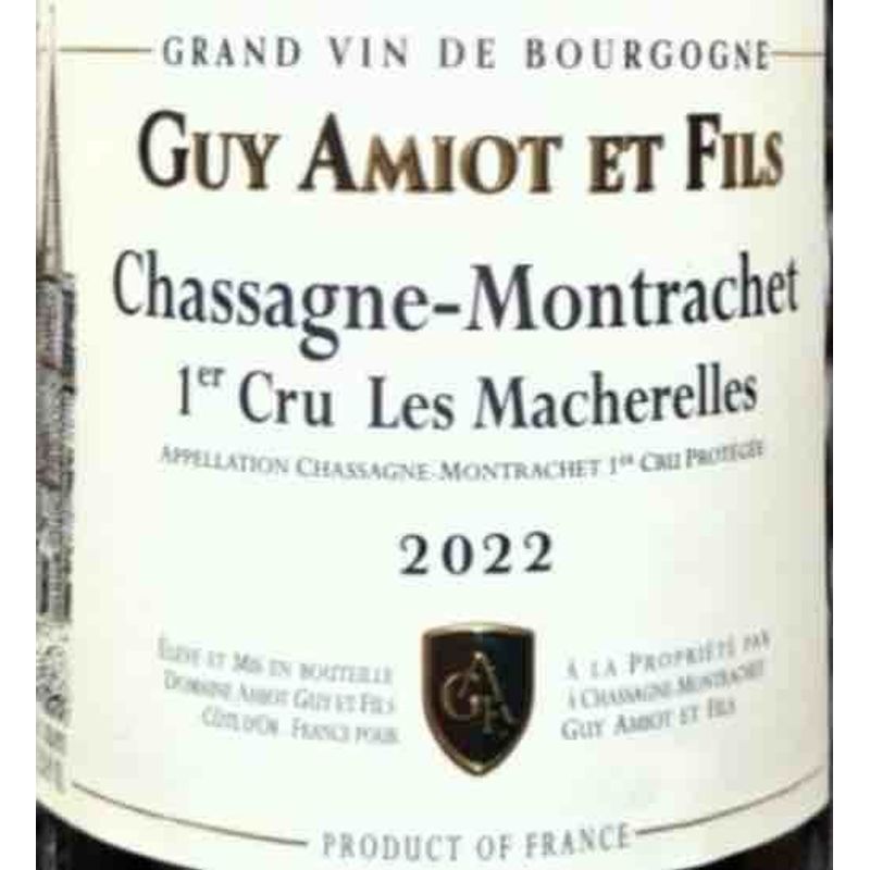 2022 Guy Amiot, Chassagne-Montrachet Premier Cru, Les Macherelles Blanc 12x75cl