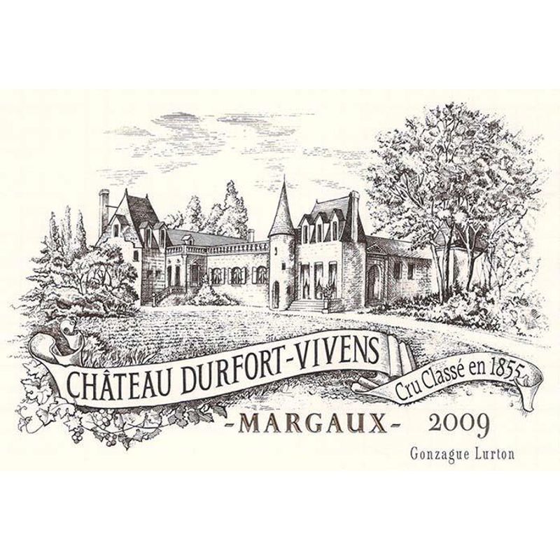 2009 Chateau Durfort-Vivens 2eme Cru Classe, Margaux 6x75cl