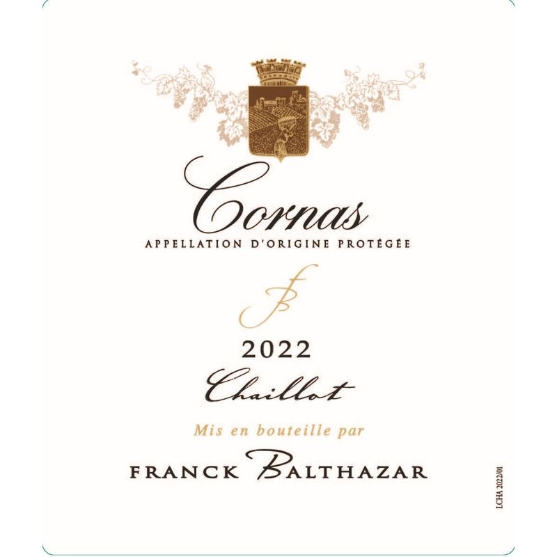 2022 Franck Balthazar, Cornas, Chaillot 12x75cl