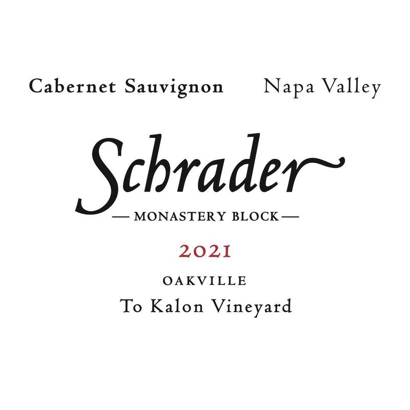 2021 Schrader, MB To Kalon Vineyard Cabernet Sauvignon, Oakville 6x75cl