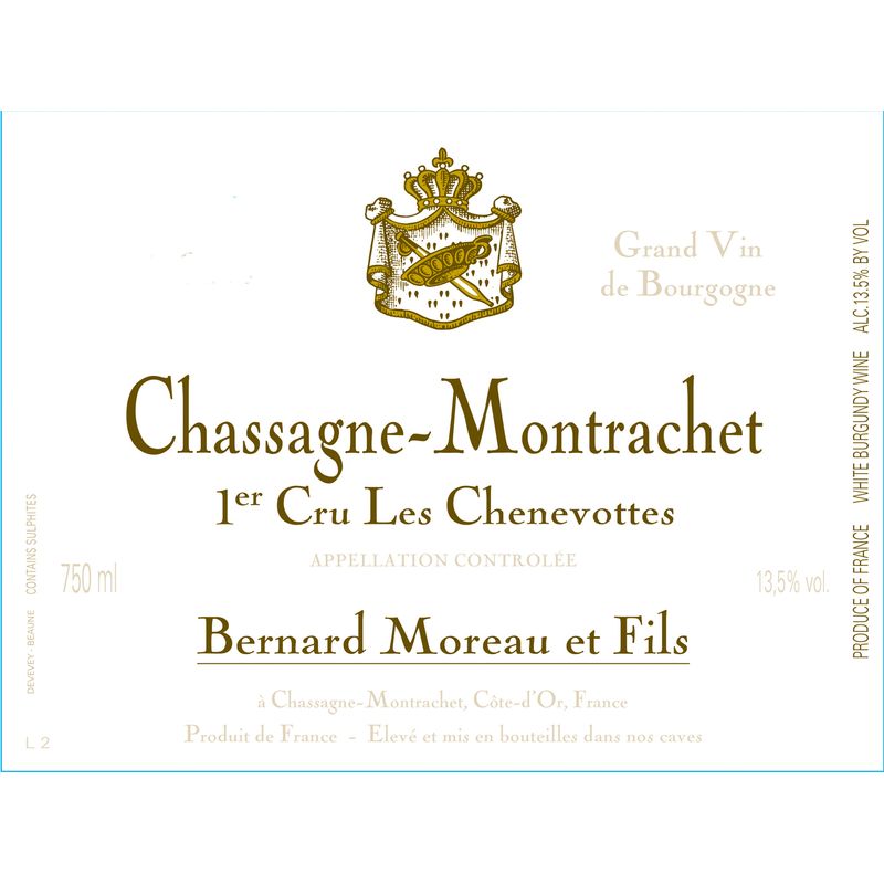 2020 Bernard Moreau, Chassagne-Montrachet Premier Cru, Les Chenevottes 6x75cl