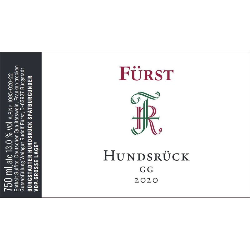 2023 Furst, Hundsruck Spatburgunder GG, Franken 6x75cl