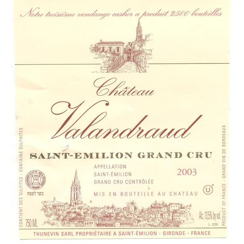 2003 Chateau Valandraud, Saint-Emilion Grand Cru 12x75cl