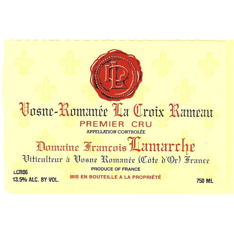2019 Domaine Nicole Lamarche, Vosne-Romanee Premier Cru, La Croix Rameau 6x75cl