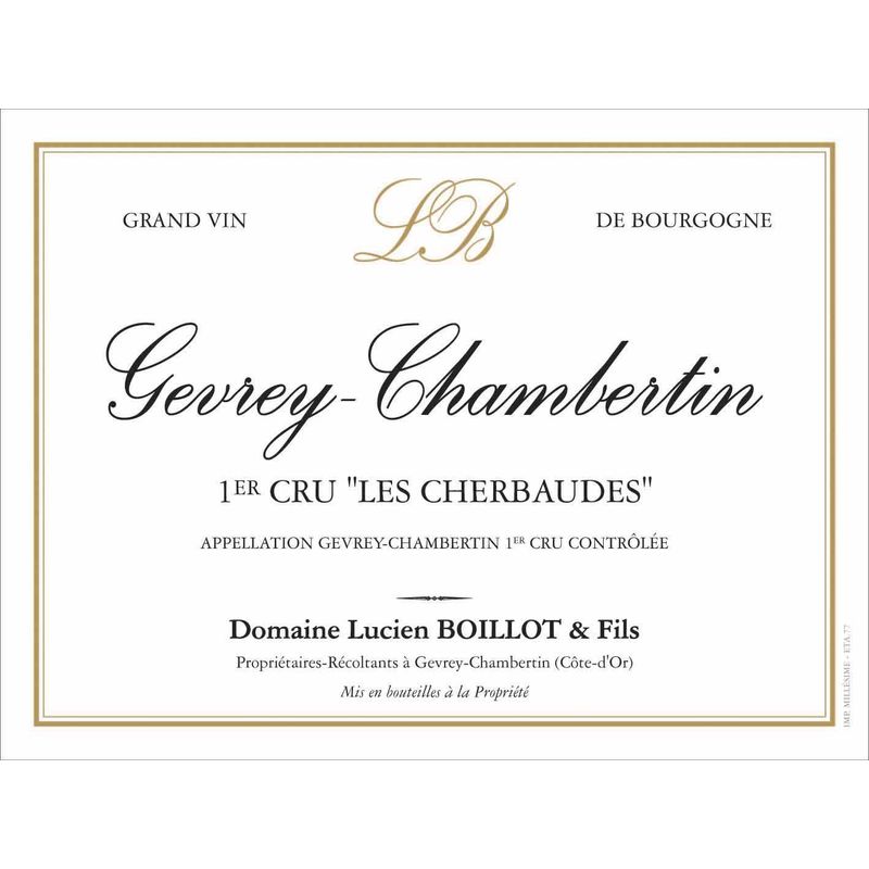 2016 Lucien Boillot, Gevrey-Chambertin Premier Cru, Cherbaudes 12x75cl