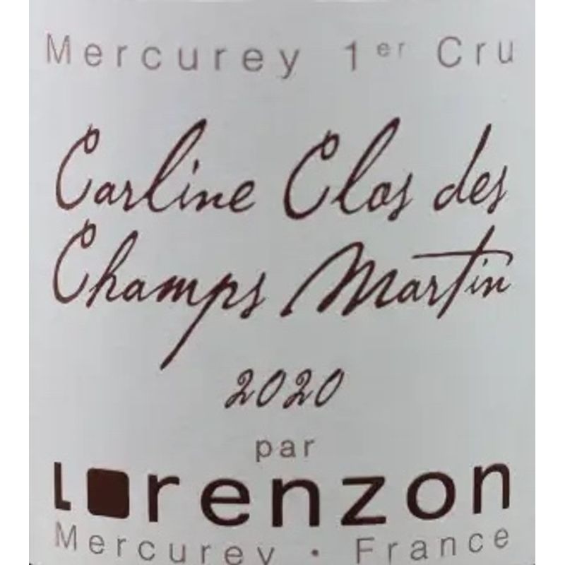 2020 Bruno Lorenzon, Mercurey Premier Cru, Les Champs Martin Carline 6x75cl