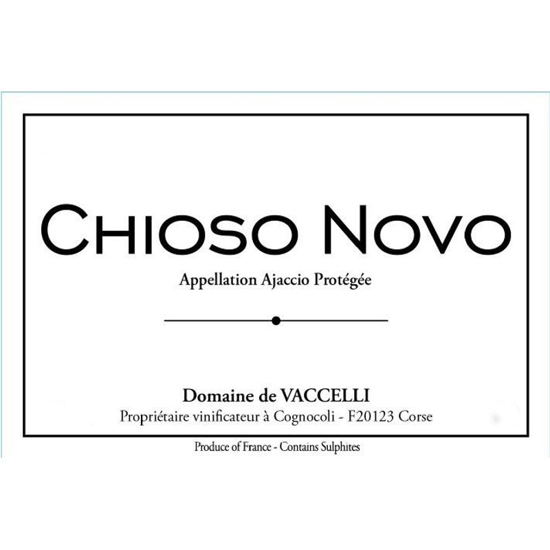 2023 Domaine de Vaccelli, Chioso Novo, Ajaccio 3x75cl