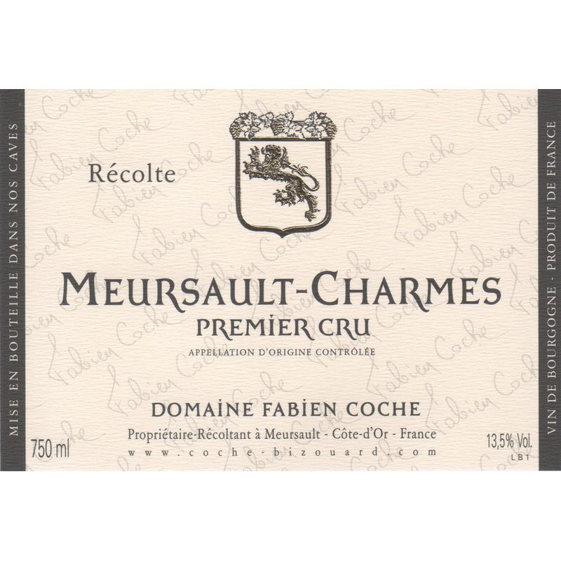 2022 Domaine Fabien Coche, Meursault Premier Cru, Charmes 12x75cl
