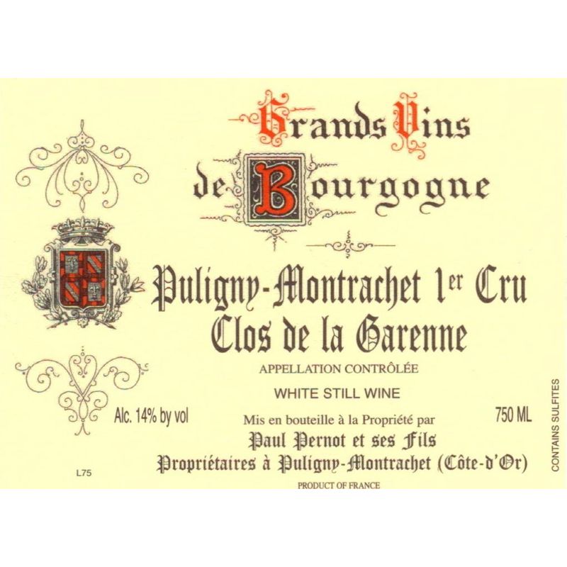 2016 Paul Pernot, Puligny-Montrachet Premier Cru, La Garenne 6x75cl