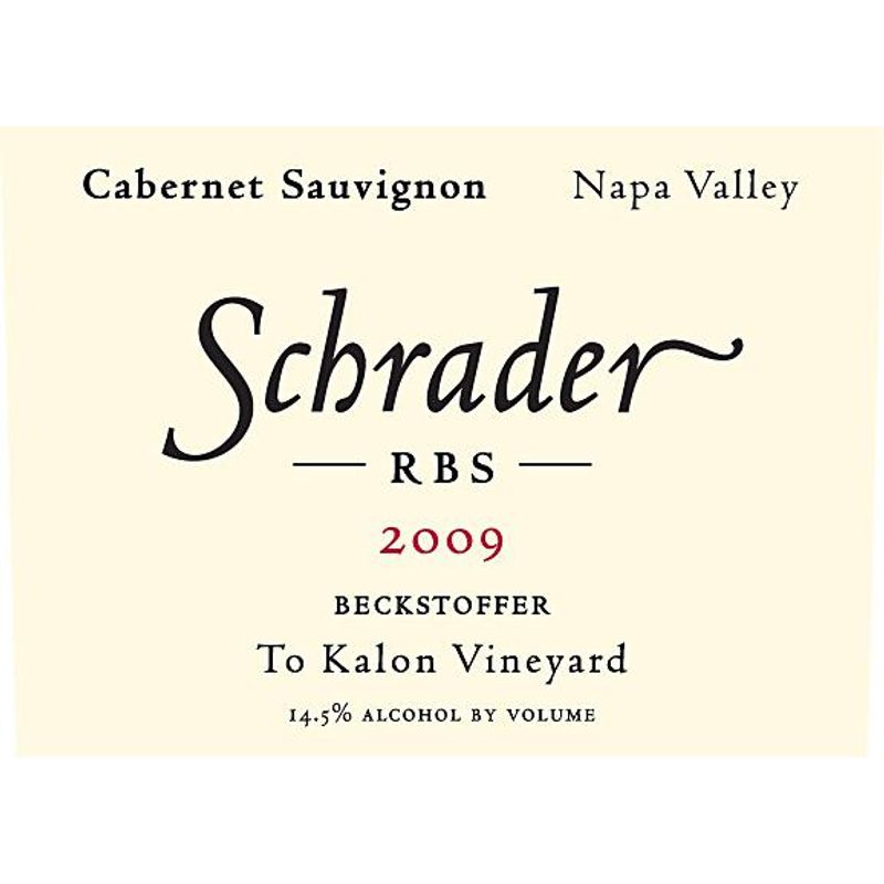 2009 Schrader, RBS Beckstoffer To Kalon Vineyard Cabernet Sauvignon, Oakville 6x75cl