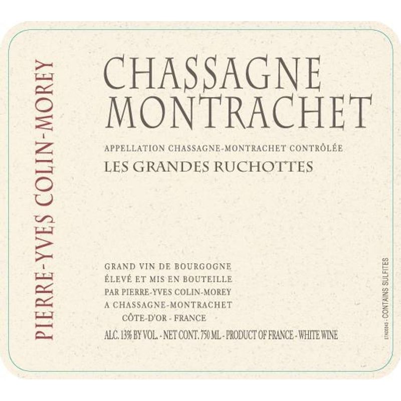 2014 Pierre-Yves Colin-Morey, Chassagne-Montrachet Premier Cru, Les Grandes Ruchottes 6x75cl