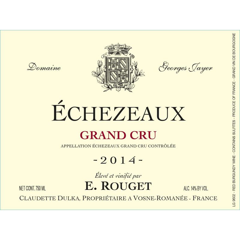 2015 Domaine Georges Jayer (E. Rouget), Echezeaux Grand Cru 12x75cl