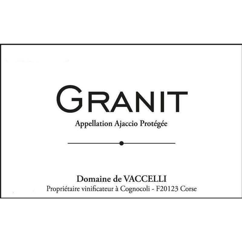 2022 Domaine de Vaccelli, Granit Rouge, Ajaccio 6x75cl