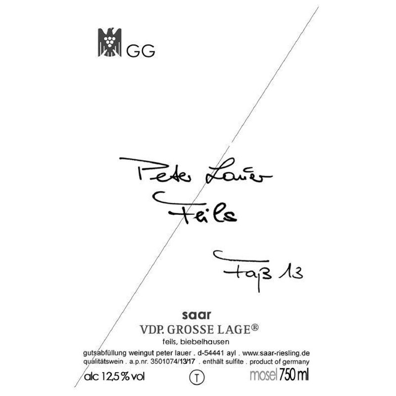 2023 Peter Lauer, Feils Riesling No. 13 GG, Mosel 6x75cl