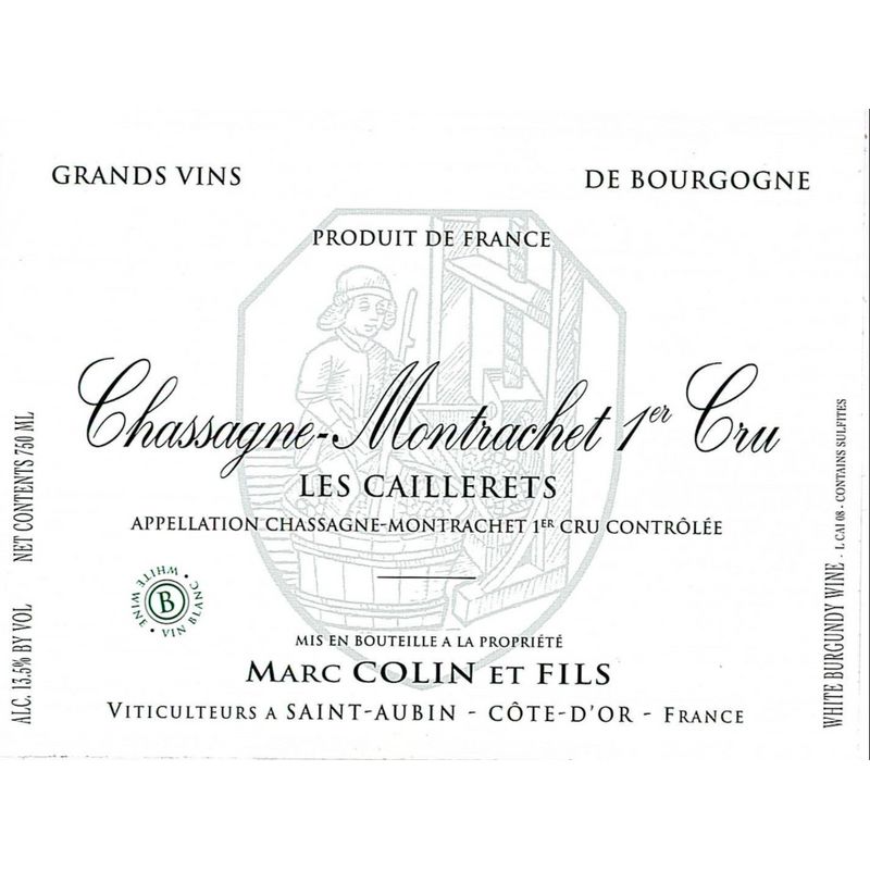 2021 Marc Colin et Fils, Chassagne-Montrachet Premier Cru, Cailleret 6x75cl