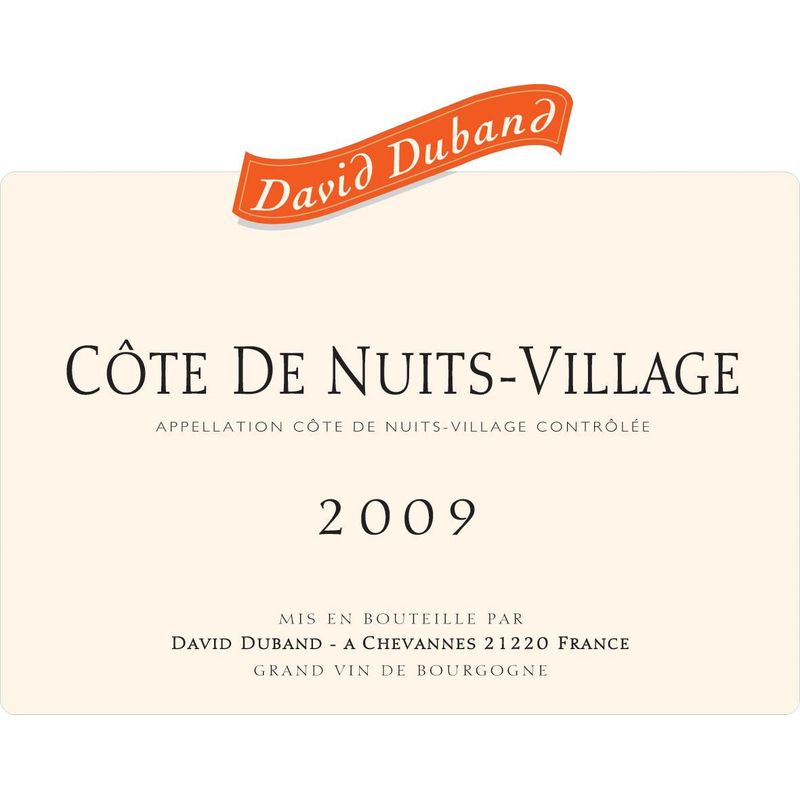 2022 David Duband, Cote de Nuits-Villages, Rouge 3x150cl