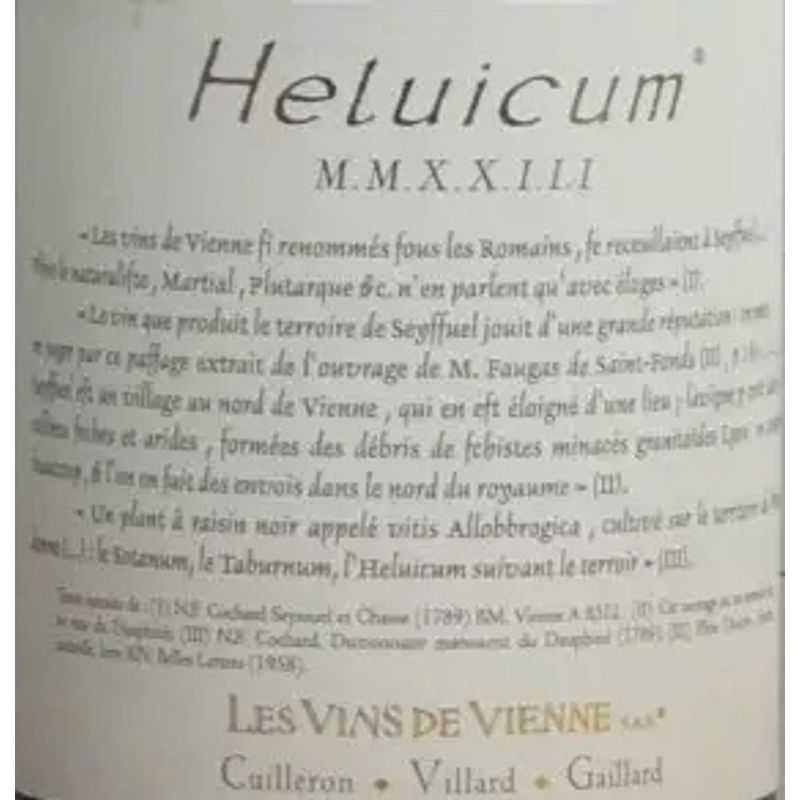 2023 Les Vins de Vienne, Heluicum, Collines Rhodaniennes IGP 6x75cl