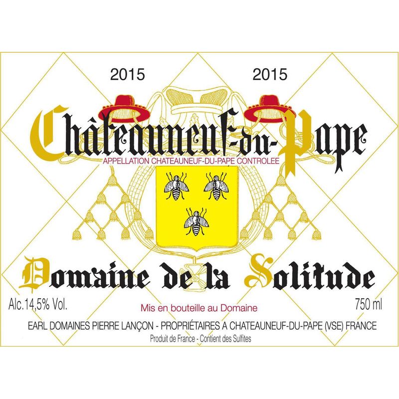 2015 Domaine de la Solitude, Chateauneuf-du-Pape, Cuvee Tradition 6x75cl