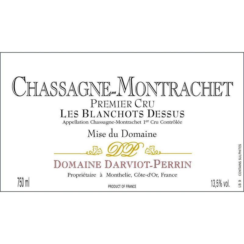 2022 Domaine Darviot-Perrin, Chassagne-Montrachet Premier Cru, Blanchot Dessus 6x75cl