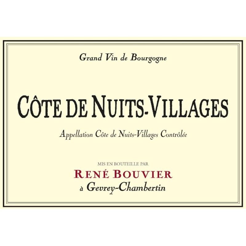 2020 Rene Bouvier, Cote de Nuits-Villages 6x75cl