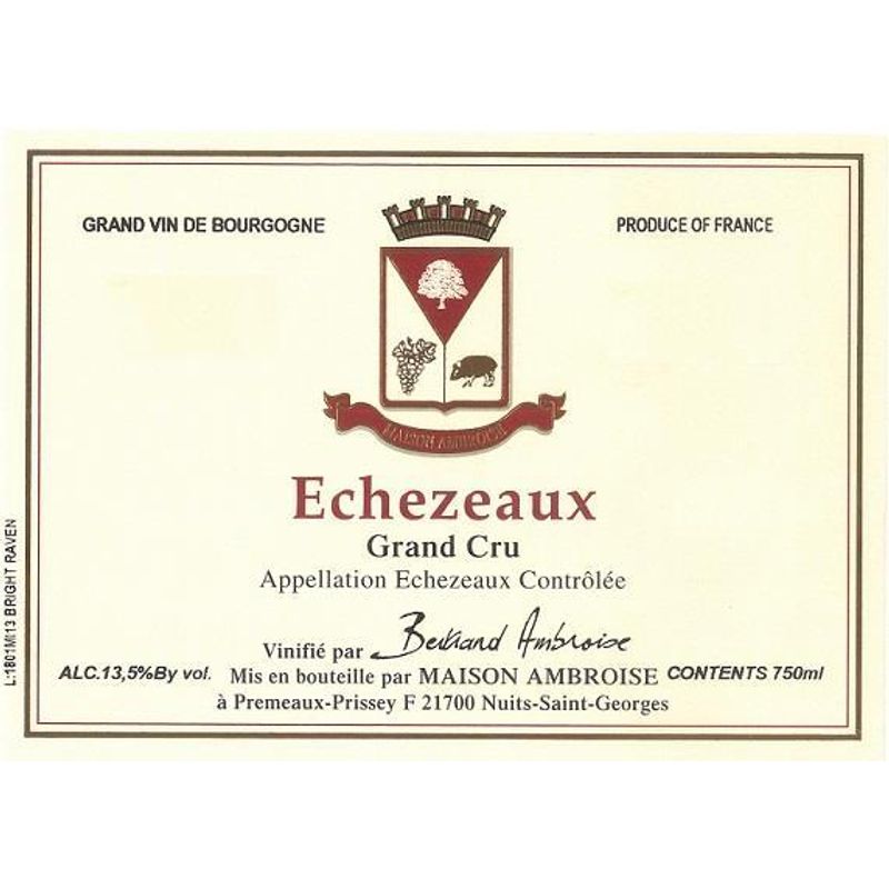 2011 Bertrand Ambroise, Echezeaux Grand Cru 6x75cl